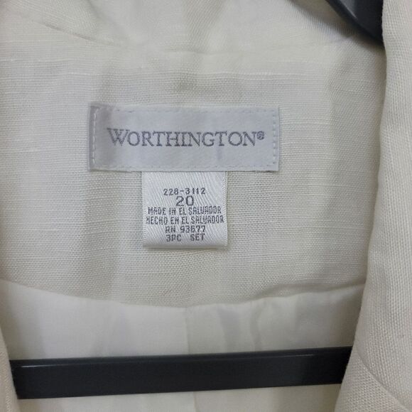 Worthington linen/rayon blazer jacket, size 20 - Picture 11 of 13